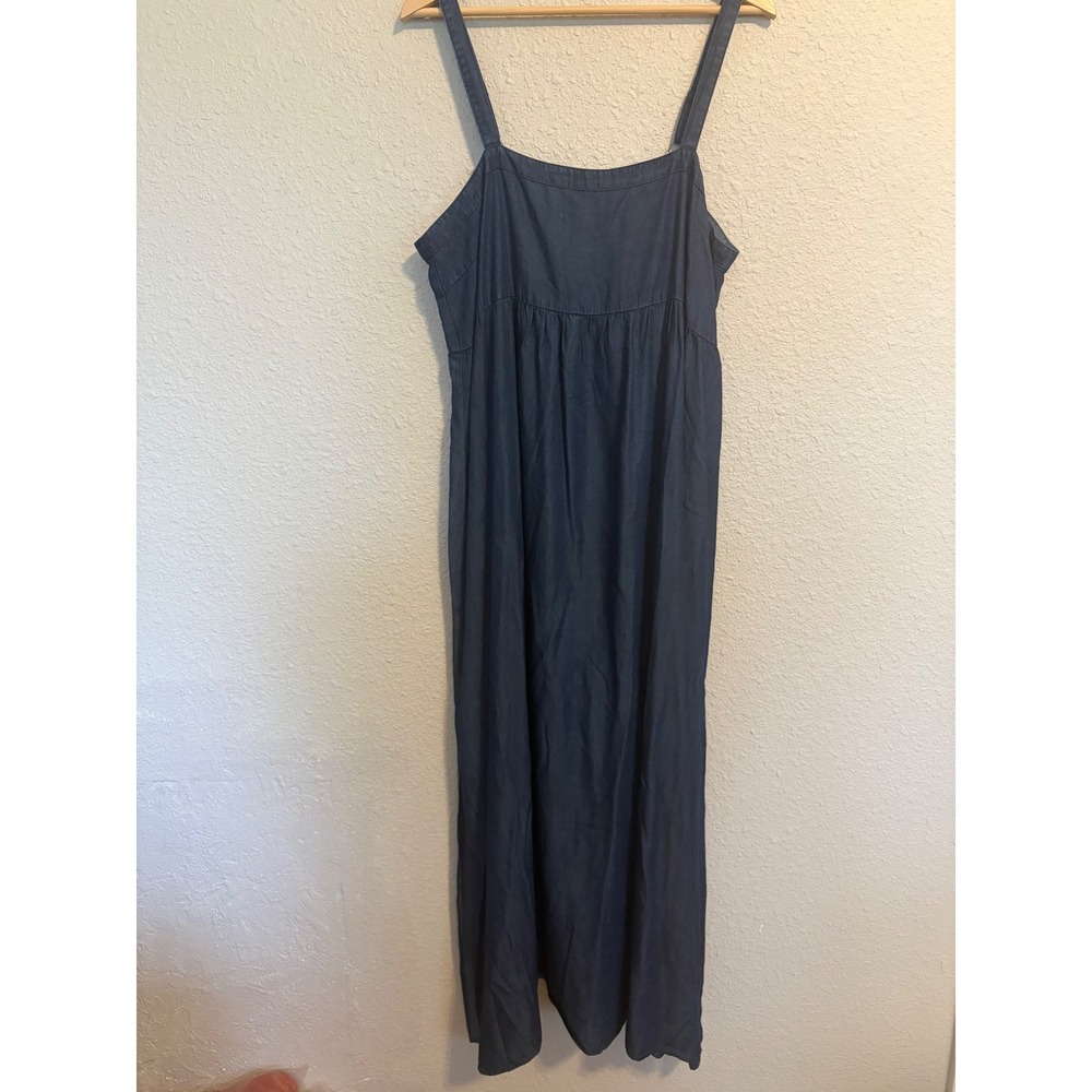 Natural Life Womens LHDRS002313 Chambray Maxi Dress Blue Large NWT